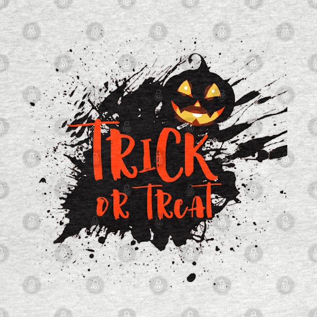 Trick or Treat Jack O Lantern Splatter by Glenn Landas Digital Art